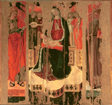 Madonna in trono con Bambino, San Matteo, San Prisco e angeli musicanti